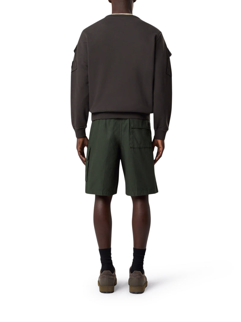 FELPA IN COTONE CON TASCHE SULLE MANICHE