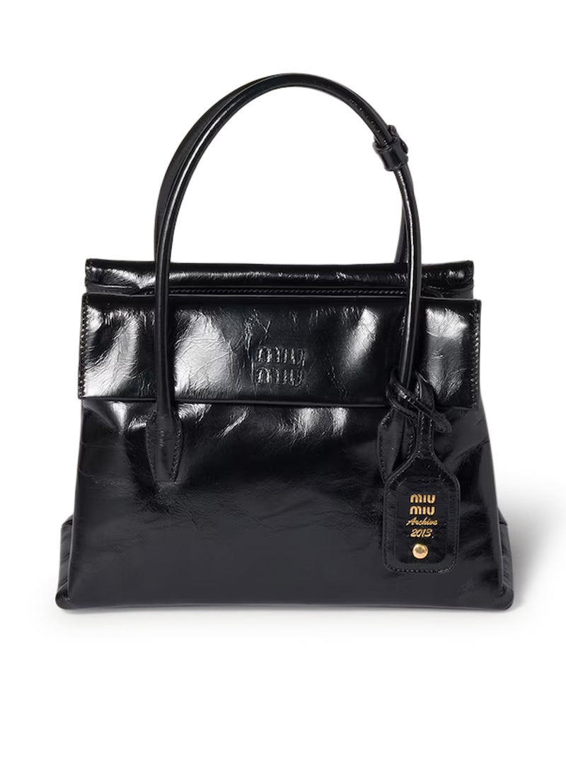 BORSA SOLITAIRE IN PELLE LUCIDA