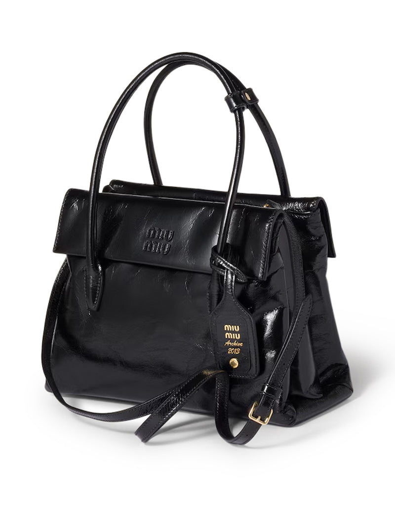 BORSA SOLITAIRE IN PELLE LUCIDA