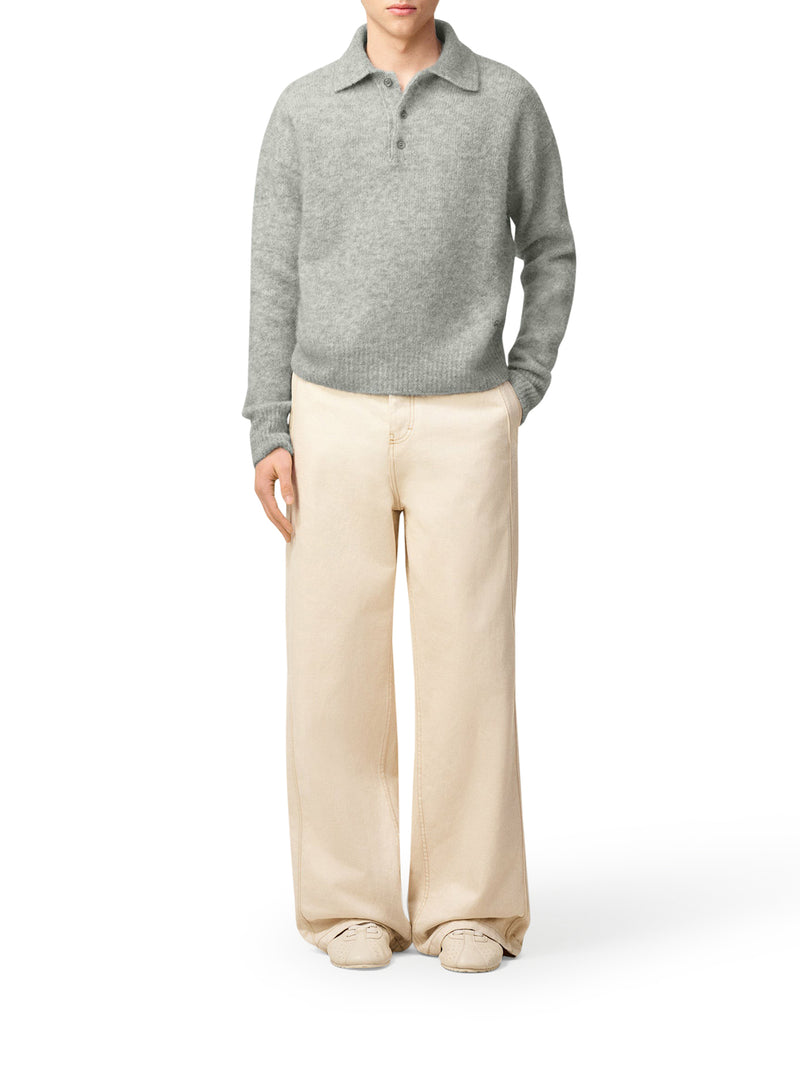 POLO A MANICHE LUNGHE IN ALPACA