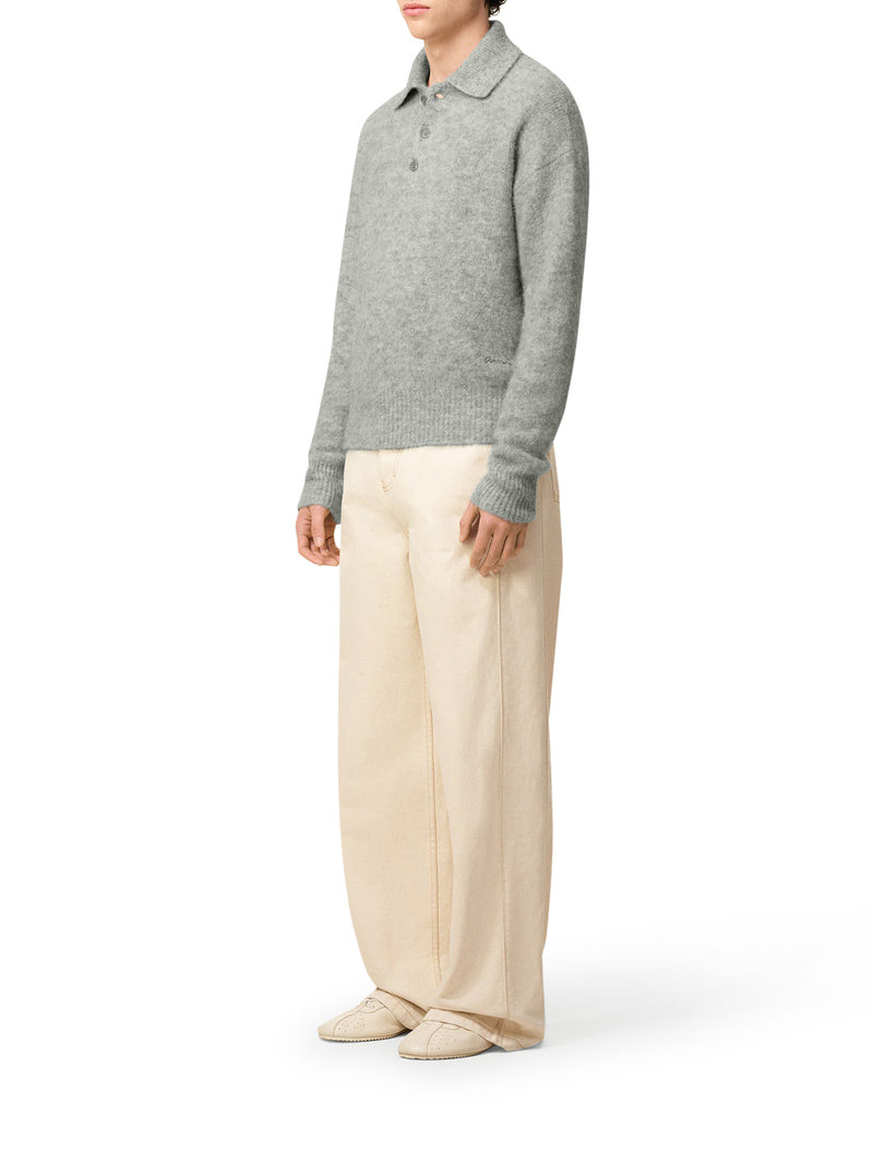 POLO A MANICHE LUNGHE IN ALPACA