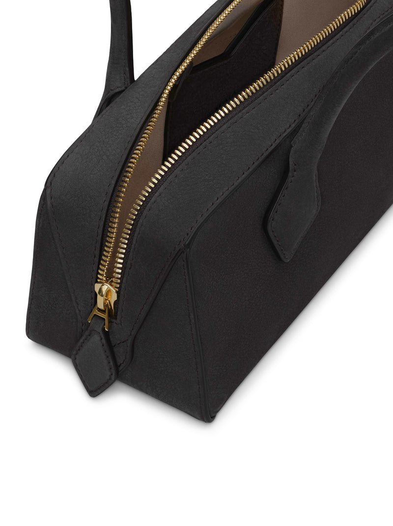 BORSA LE TECKEL MEDIA IN PELLE DI VITELLO NABUK