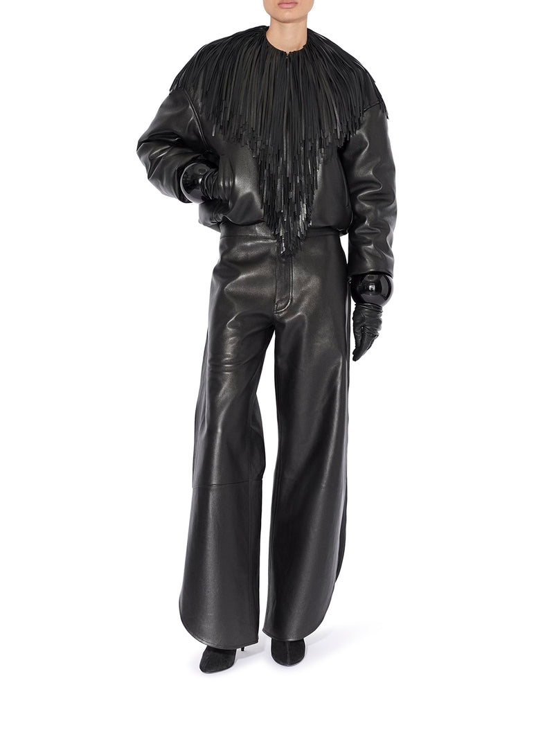 PANTALONI PETALO IN PELLE D’AGNELLO