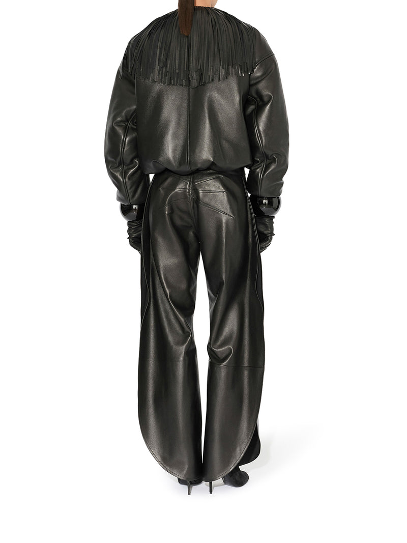 PANTALONI PETALO IN PELLE D’AGNELLO