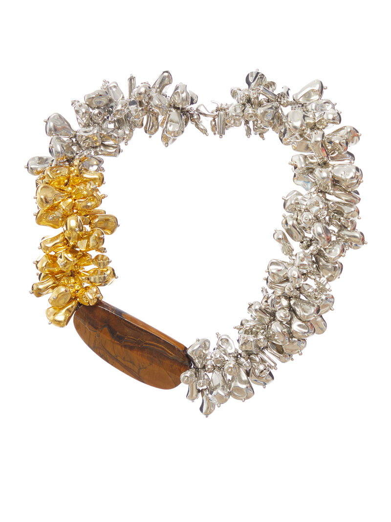 COLLANA BICOLORE RICAMATA