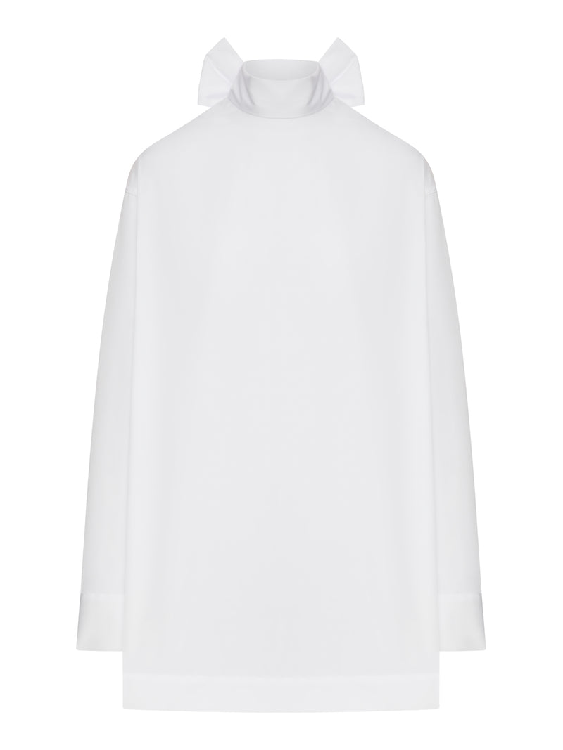 CAMICIA IN COTONE CON CHIUSURA A FIOCCO