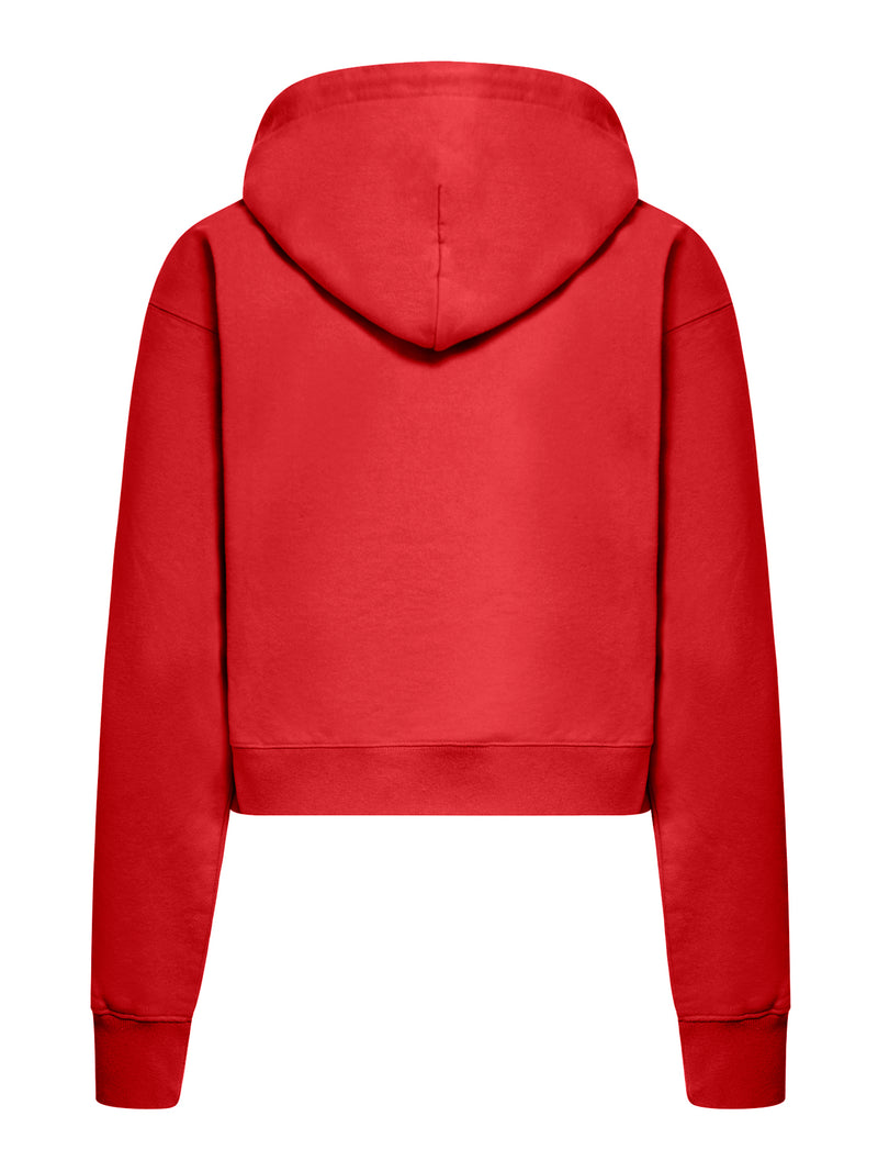 FELPA CON CAPPUCCIO GROS GRAIN