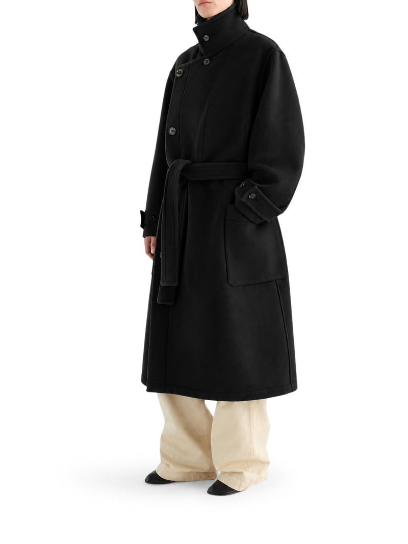 CAPPOTTO LUNGO IN LANA CON CINTURA