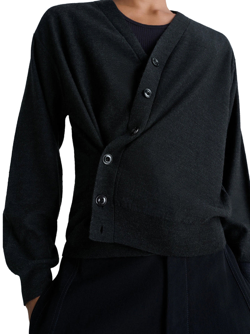 CARDIGAN RITORTO IN LANA