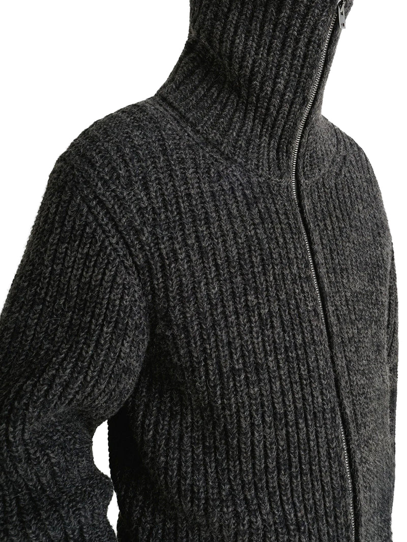 CARDIGAN CON ZIP IN ALPACA