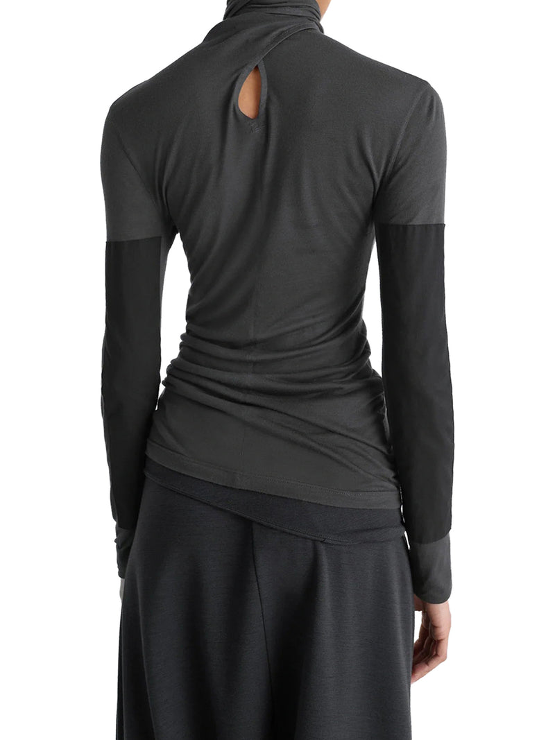 MAGLIA A FOULARD CON TOPPE