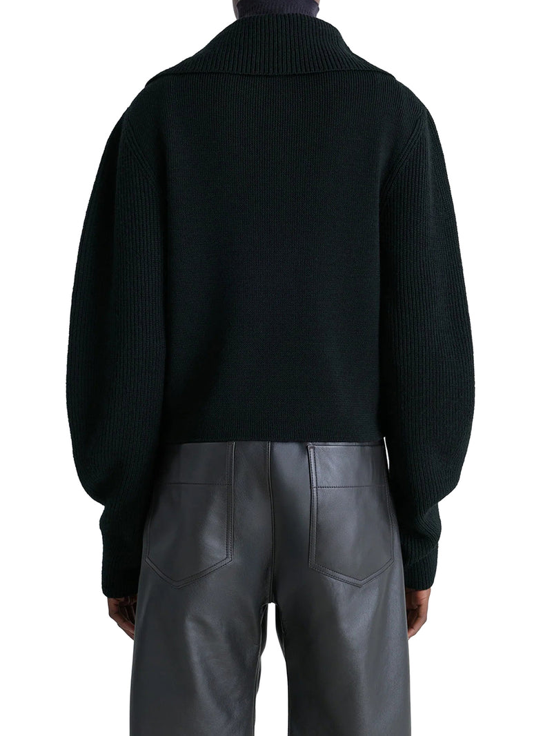 MAGLIONE CON ZIP IN LANA