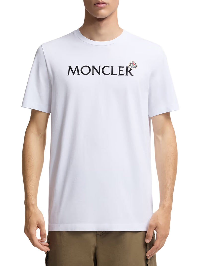 T-SHIRT CON LOGO FLOCCATO IN COTONE