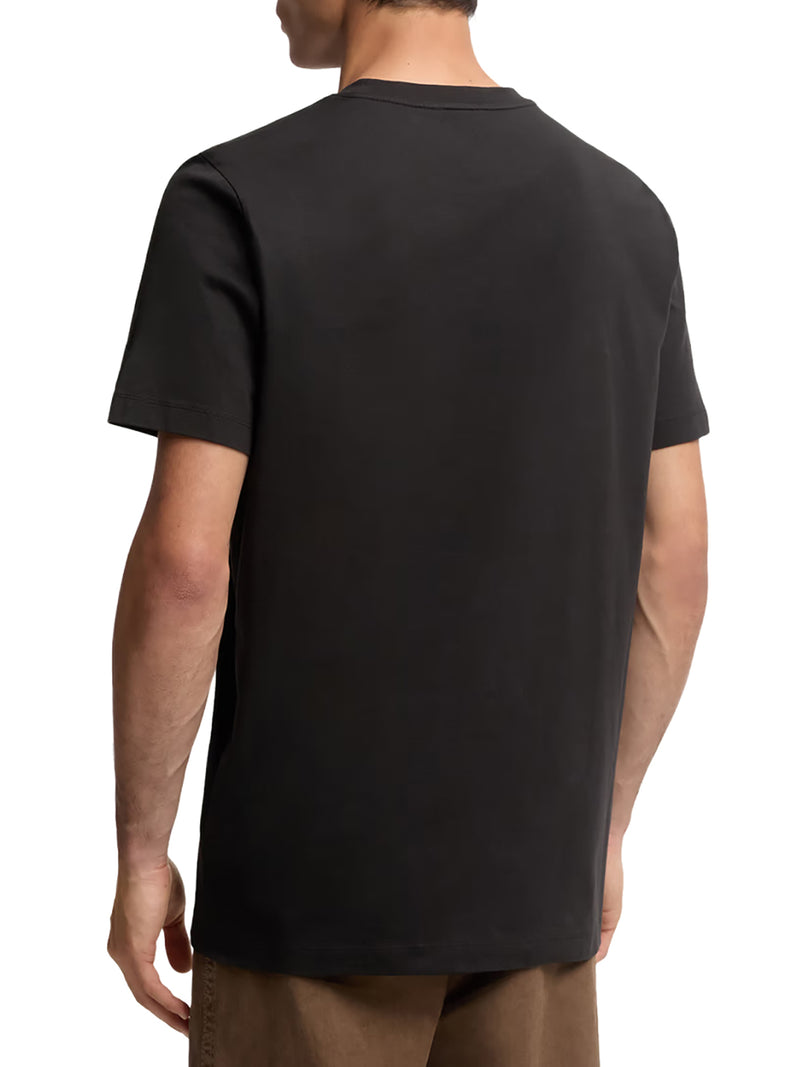 T-SHIRT CON LOGO FLOCCATO IN COTONE