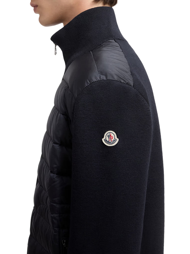 CARDIGAN IMBOTTITO CON ZIP