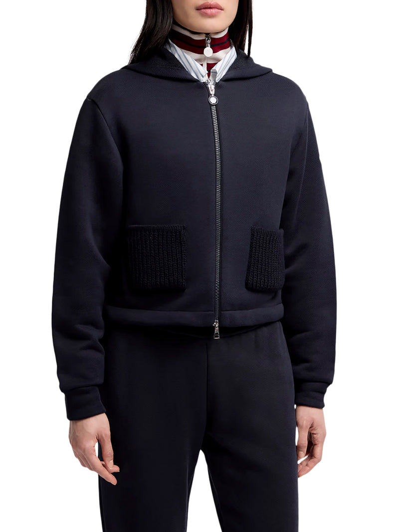 FELPA CON ZIP E CAPPUCCIO