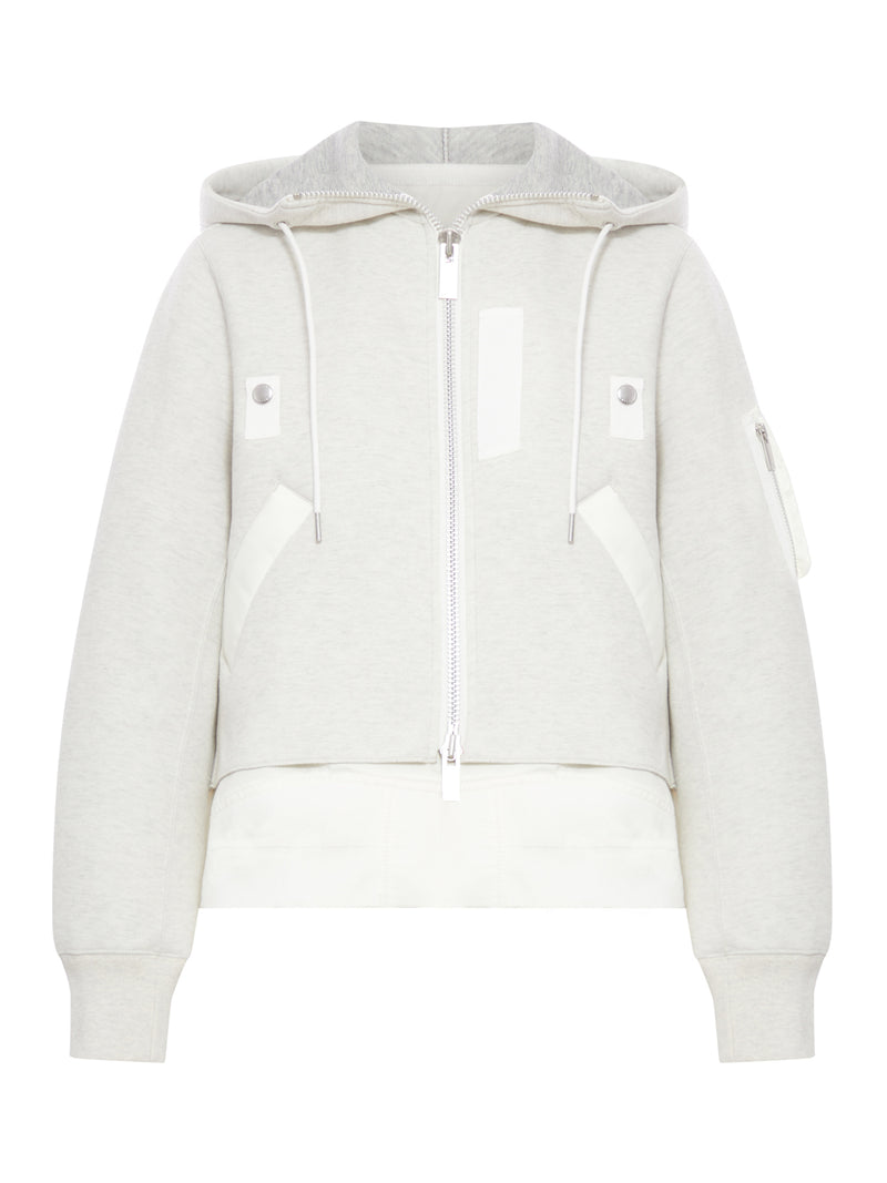 FELPA IN MISTO COTONE CON CAPPUCCIO E TASCONI