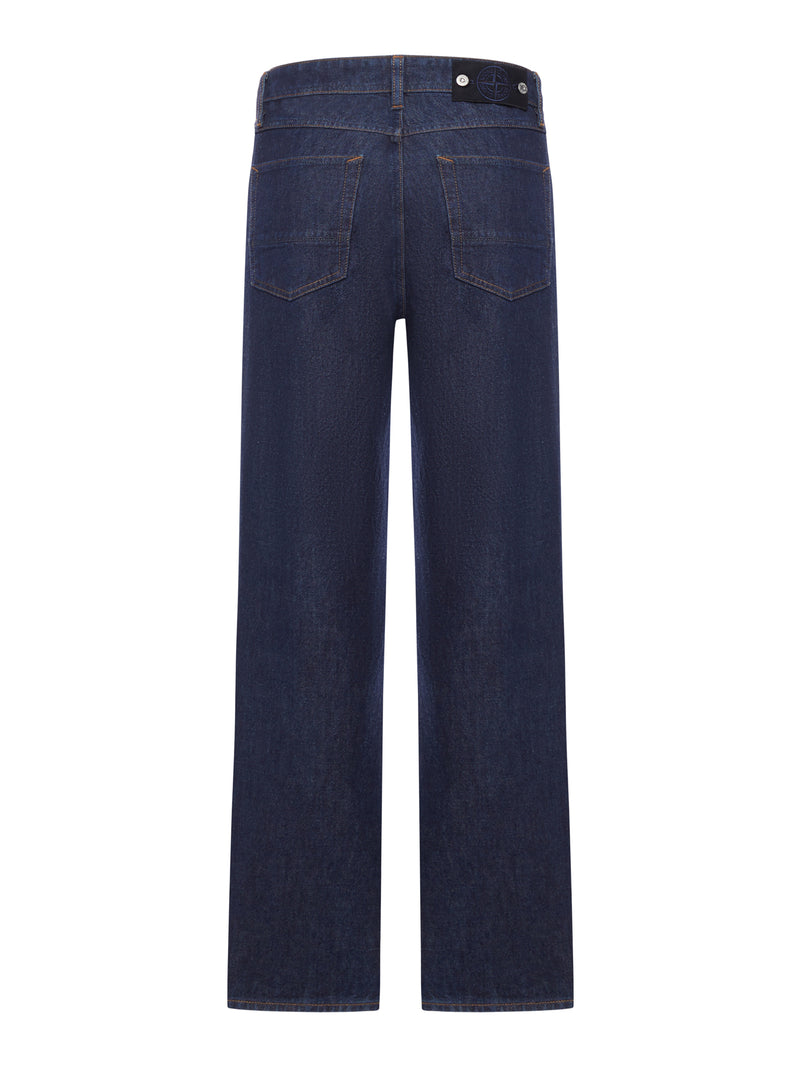 JEANS INDIGO DENIM-RINSED