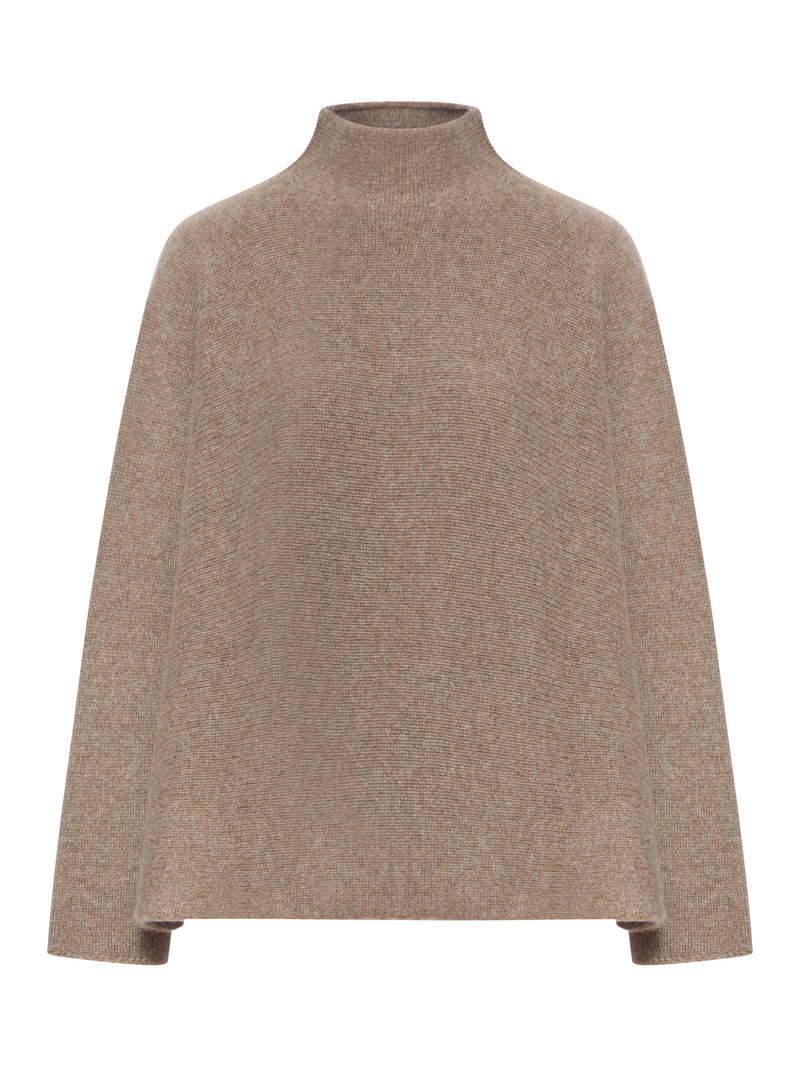 MAGLIONE A COLLO ALTO IN CASHMERE