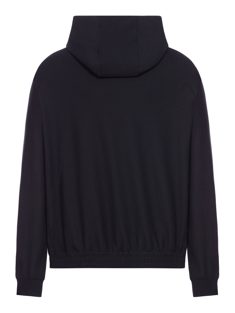 BLOUSON CON ZIP E CAPPUCCIO