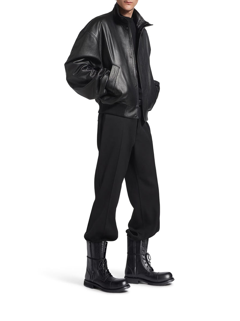 STIVALE CON LACCI IN MORBIDA PELLE DI VITELLO