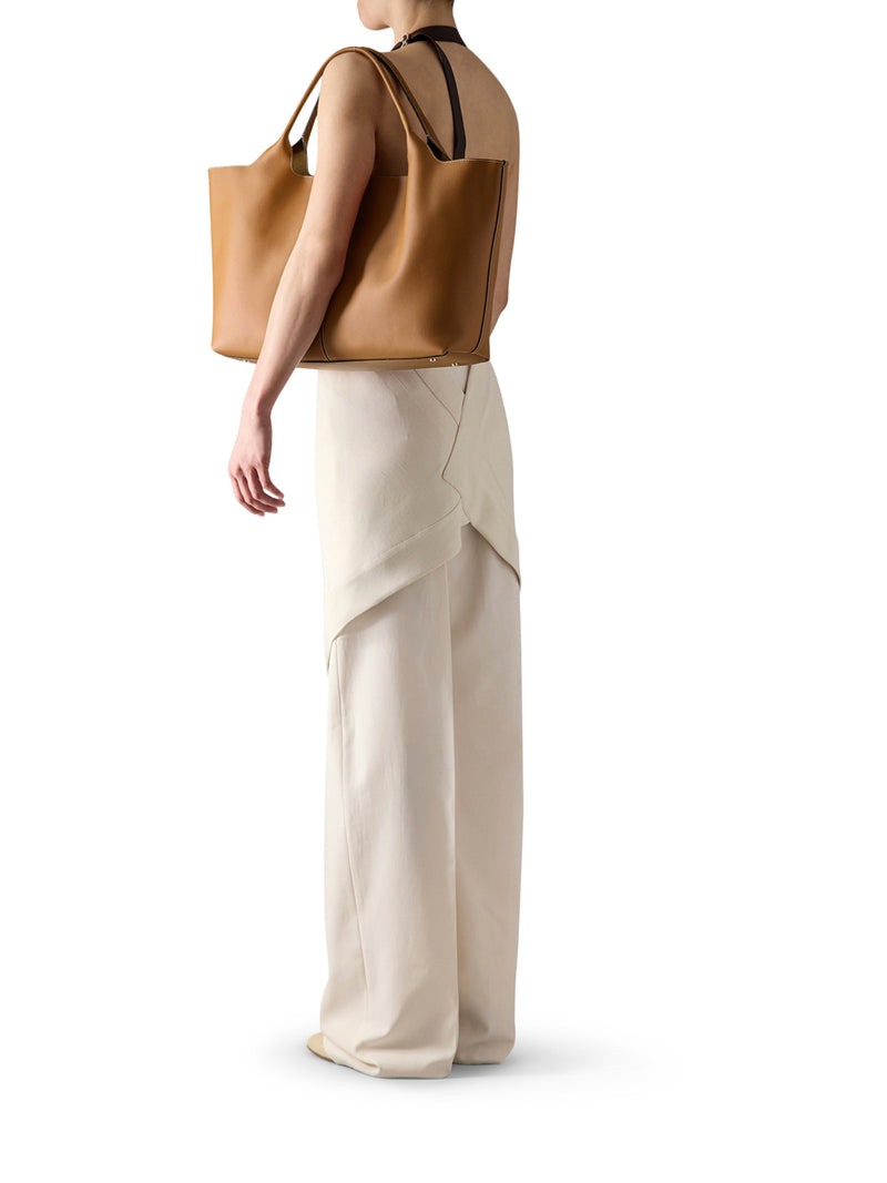 BORSA SHOPPING IN PELLE MEDIA