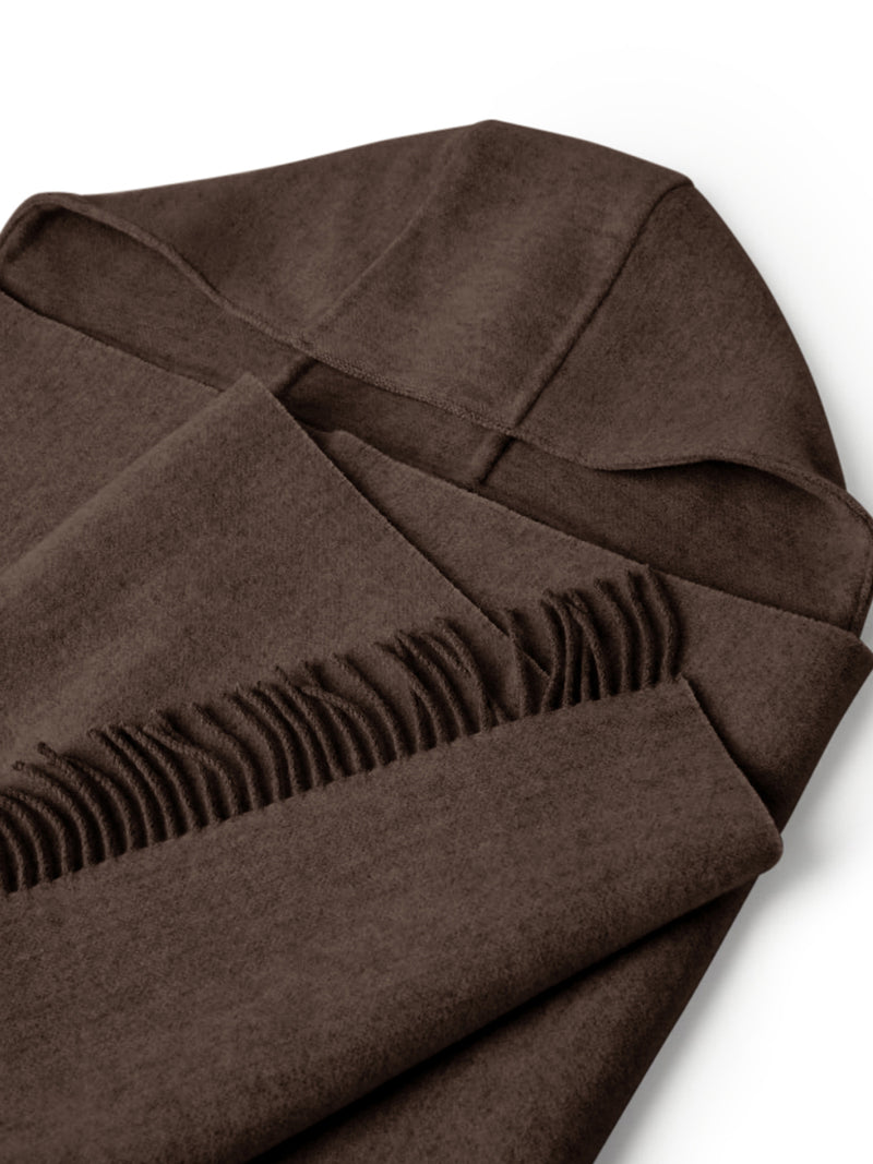 SCIARPA IN MAGLIA DI LANA E CASHMERE CON CAPPUCCIO