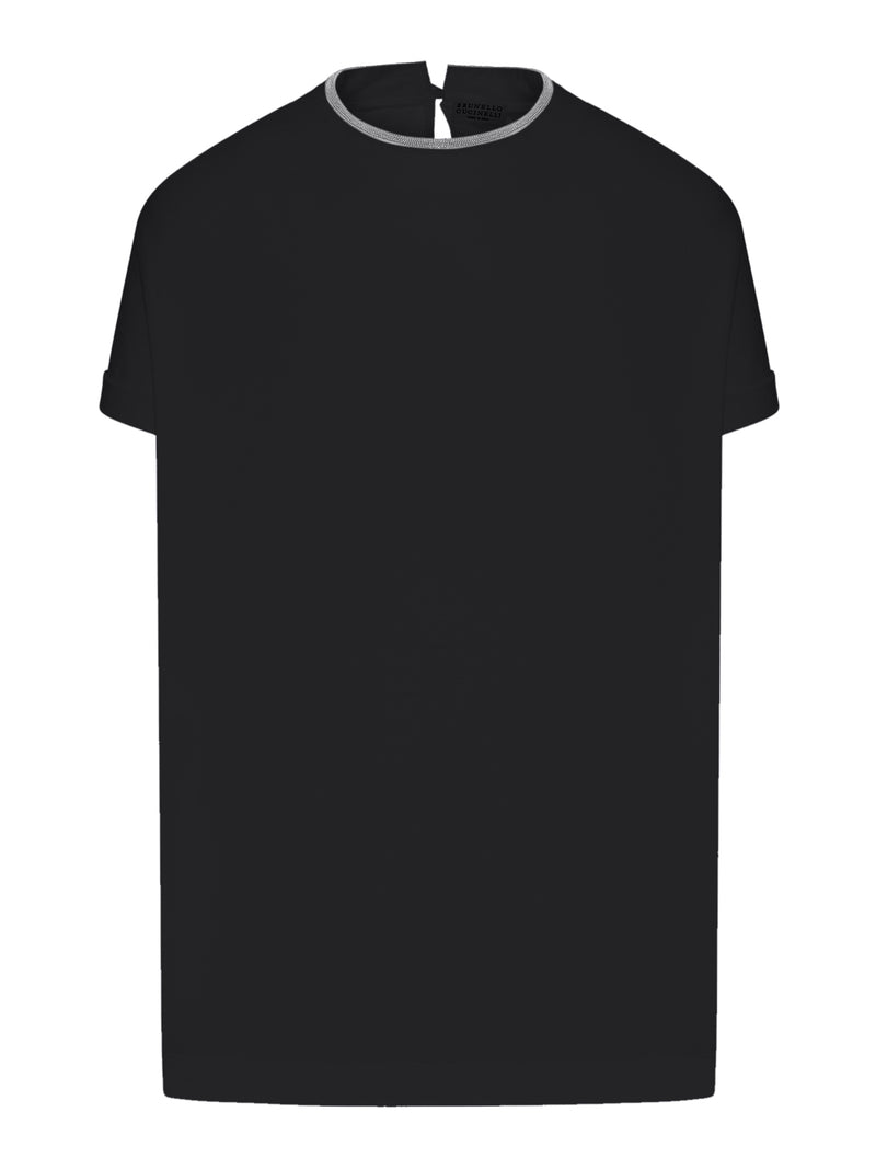 T-SHIRT IN JERSEY CON PRECIOUS FAUX LAYERING