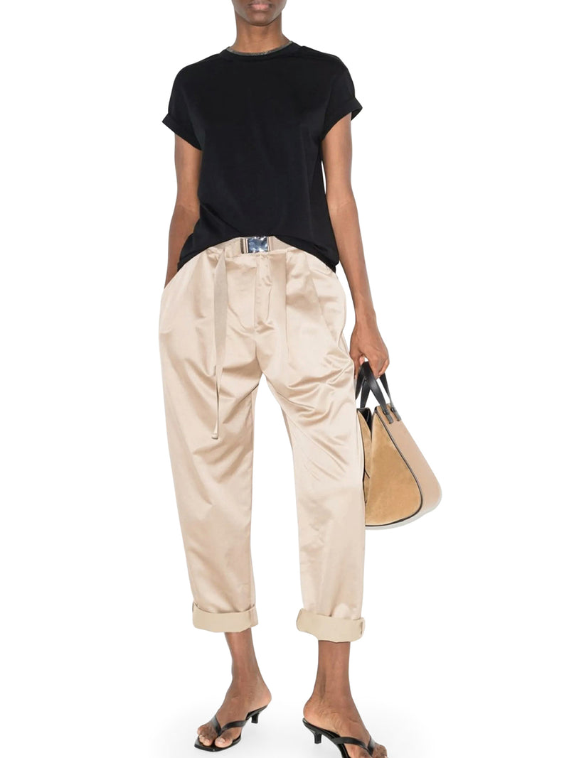 T-SHIRT IN JERSEY CON PRECIOUS FAUX LAYERING