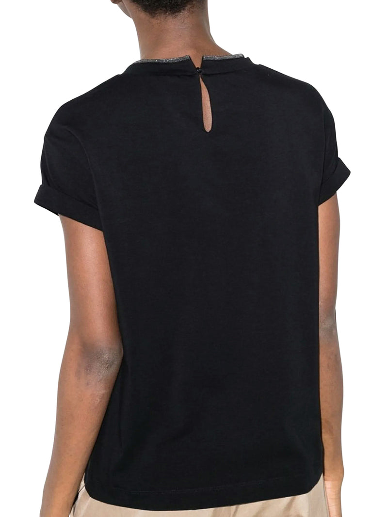 T-SHIRT IN JERSEY CON PRECIOUS FAUX LAYERING