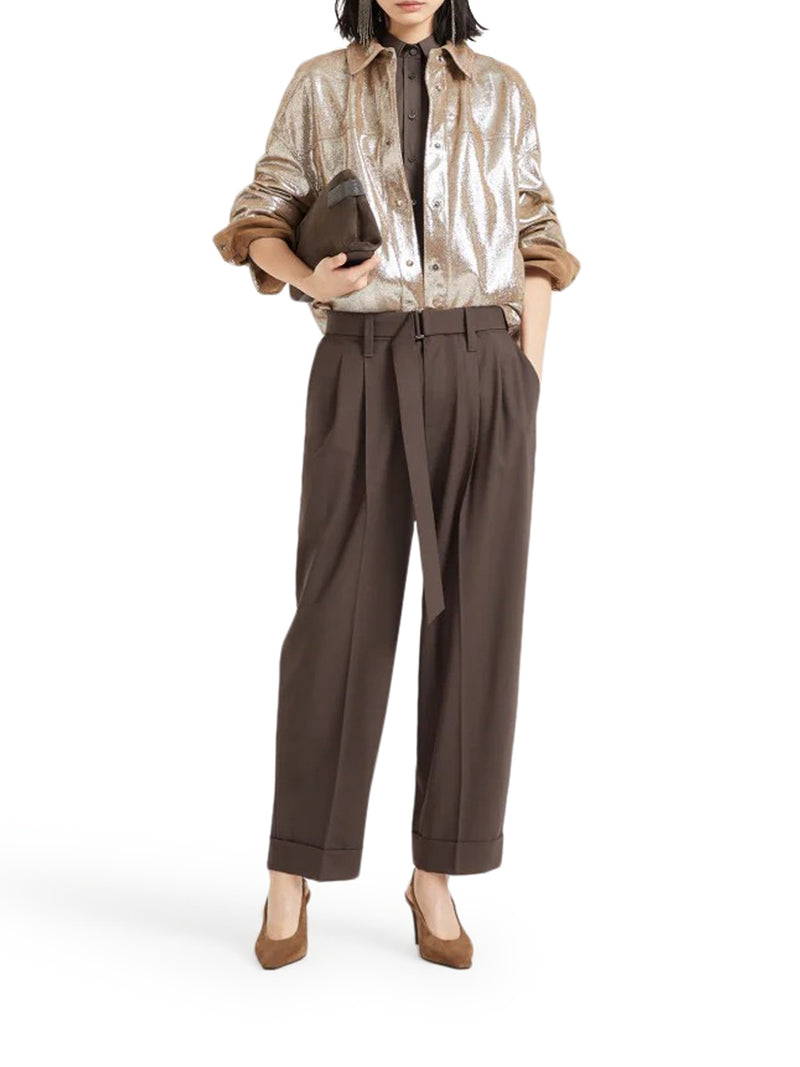 PANTALONE SARTORIALE BAGGY IN LANA