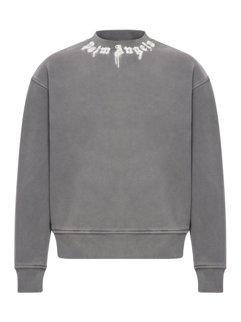 FELPA GIROCOLLO IN COTONE CON LOGO