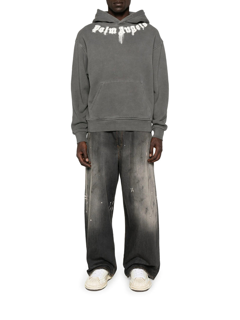 FELPA CON CAPPUCCIO E LOGO