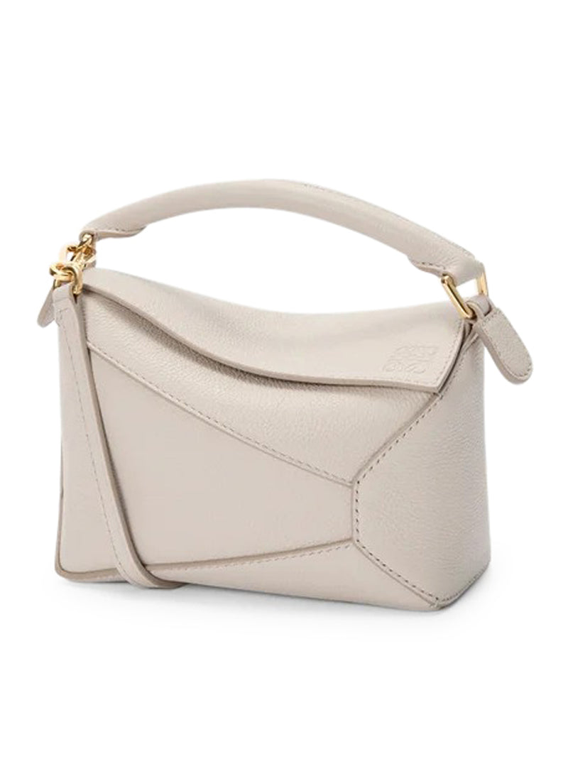 BORSA PUZZLE EDGE MINI IN PELLE GRANATA