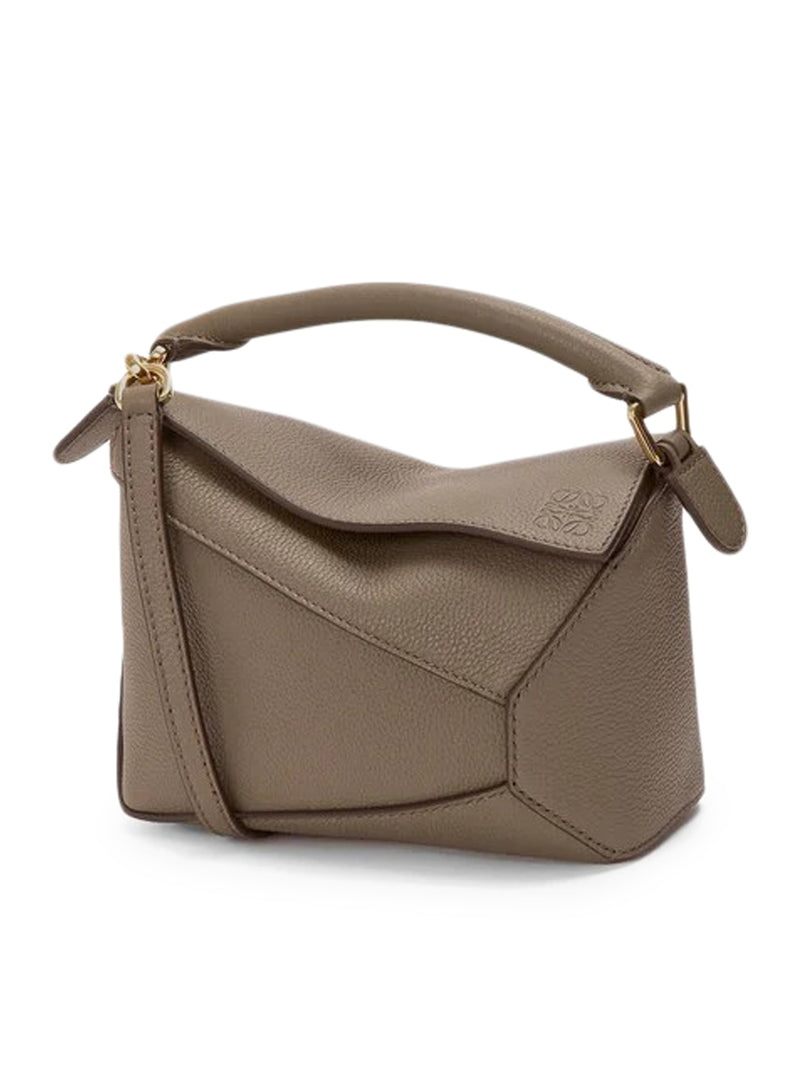 BORSA PUZZLE EDGE MINI IN PELLE GRANATA