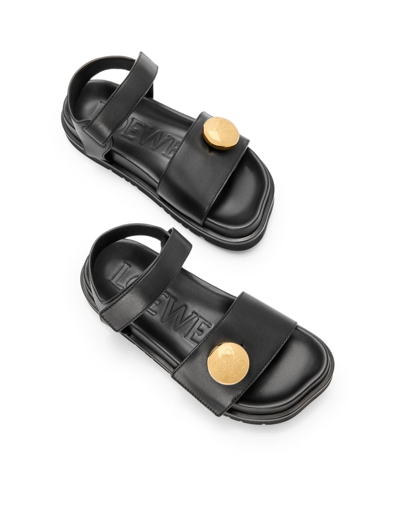 SANDALI PEBBLE CON SUOLA FUSSBETT IN MORBIDA PELLE DI VITELLO