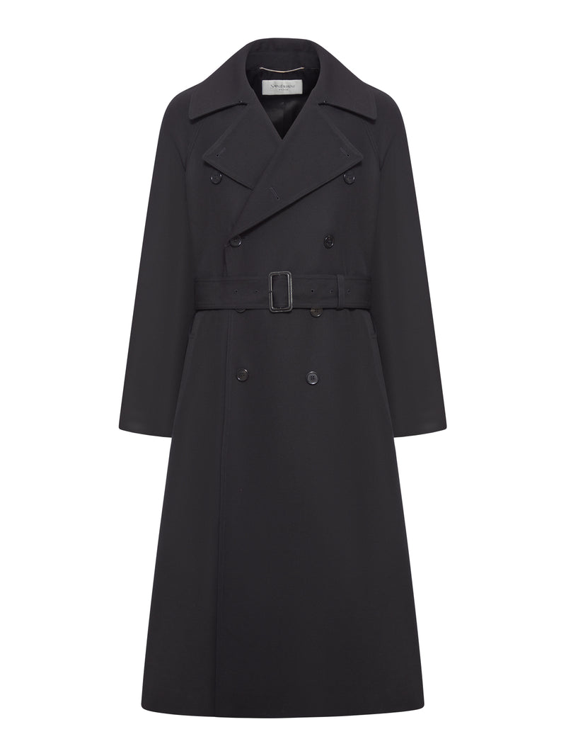 CAPPOTTO LUNGO IN GRAIN DE POUDRE