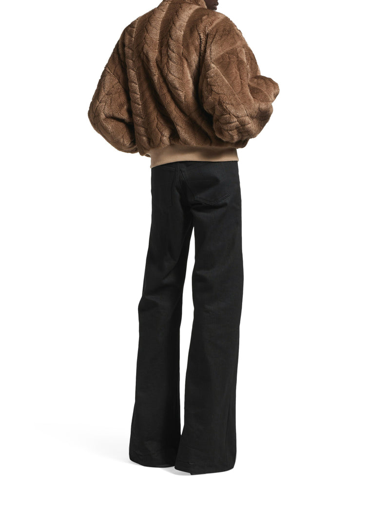 GIACCA CROPPED CON FANTASIA A TRECCE IN RILIEVO