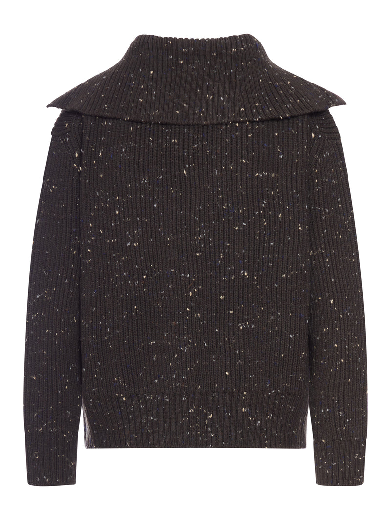 CARDIGAN A COSTE CON COLLO AMPIO