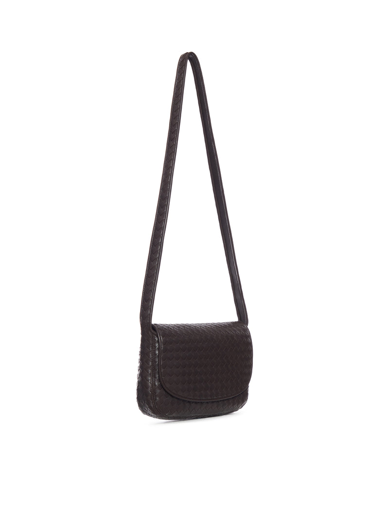 BORSA MESSANGER IN PELLE DI AGNELLO INTRECCIATA