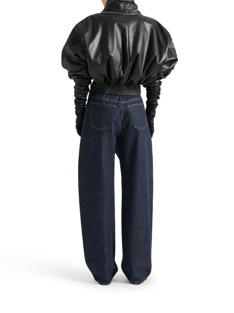 BOMBER IN NAPPA CON COLLO A SCIALLE CON CERNIERA