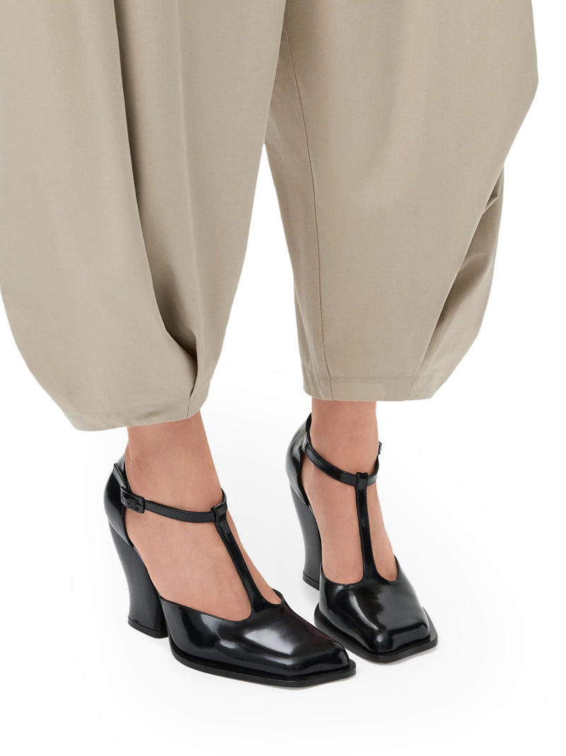 DÉCOLLETÉ T-BAR ONDA IN PELLE DI VITELLO SPAZZOLATA