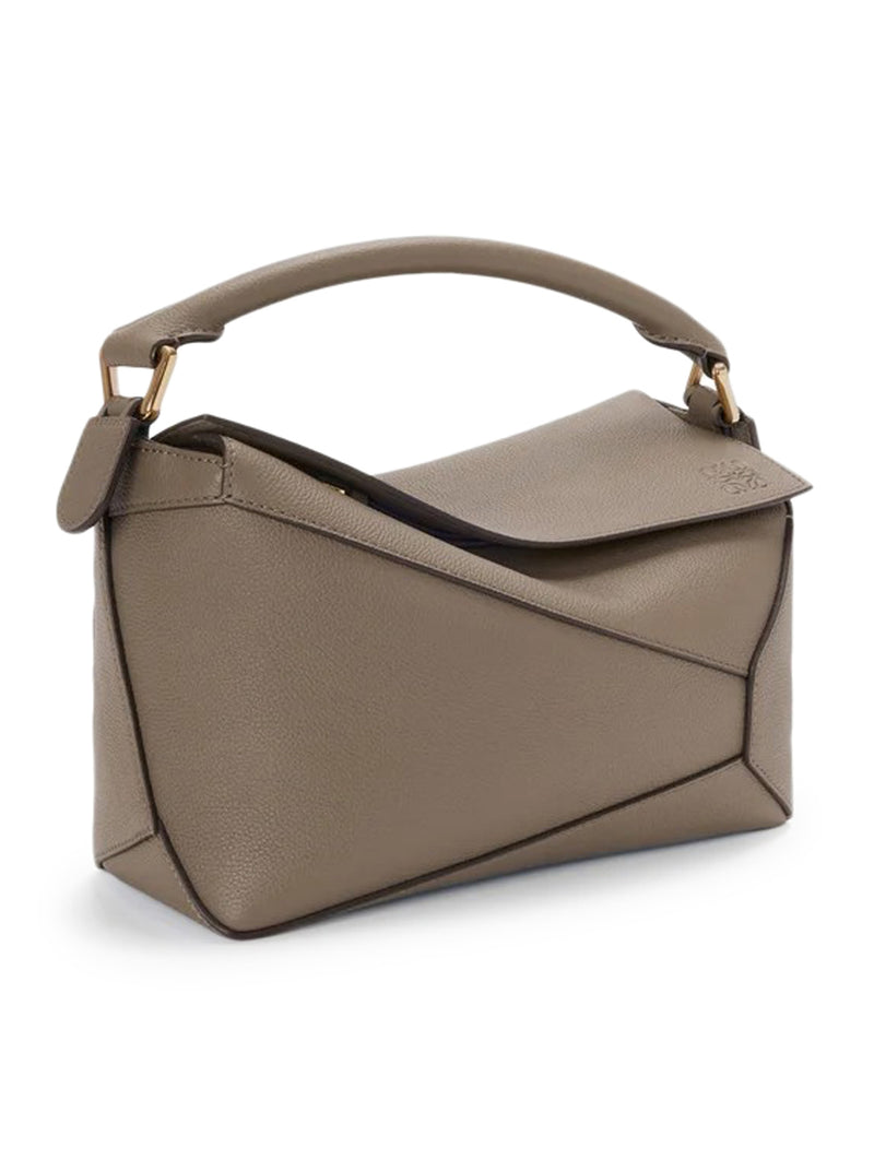 BORSA PUZZLE EDGE PICCOLA IN PELLE DI VITELLO GRANATA