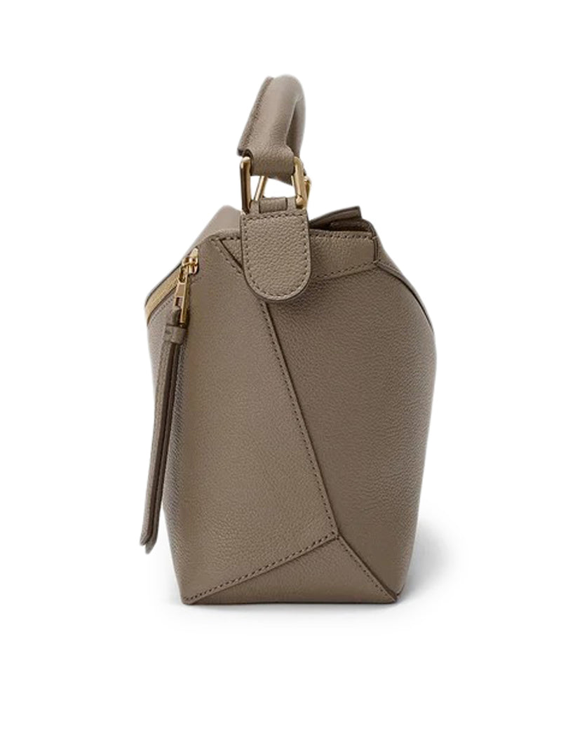 BORSA PUZZLE EDGE PICCOLA IN PELLE DI VITELLO GRANATA