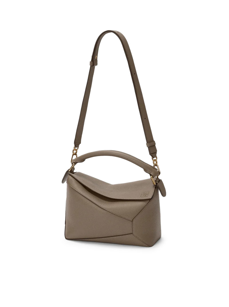 BORSA PUZZLE EDGE PICCOLA IN PELLE DI VITELLO GRANATA