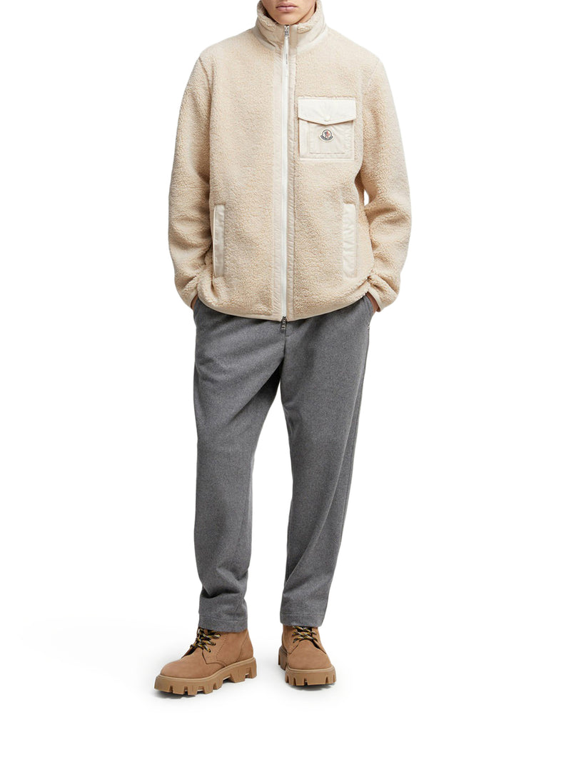 FELPA IN PILE EFFETTO TEDDY CON ZIP E TASCA