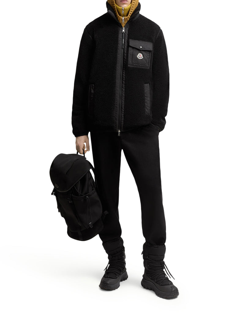 FELPA IN PILE EFFETTO TEDDY CON ZIP E TASCA