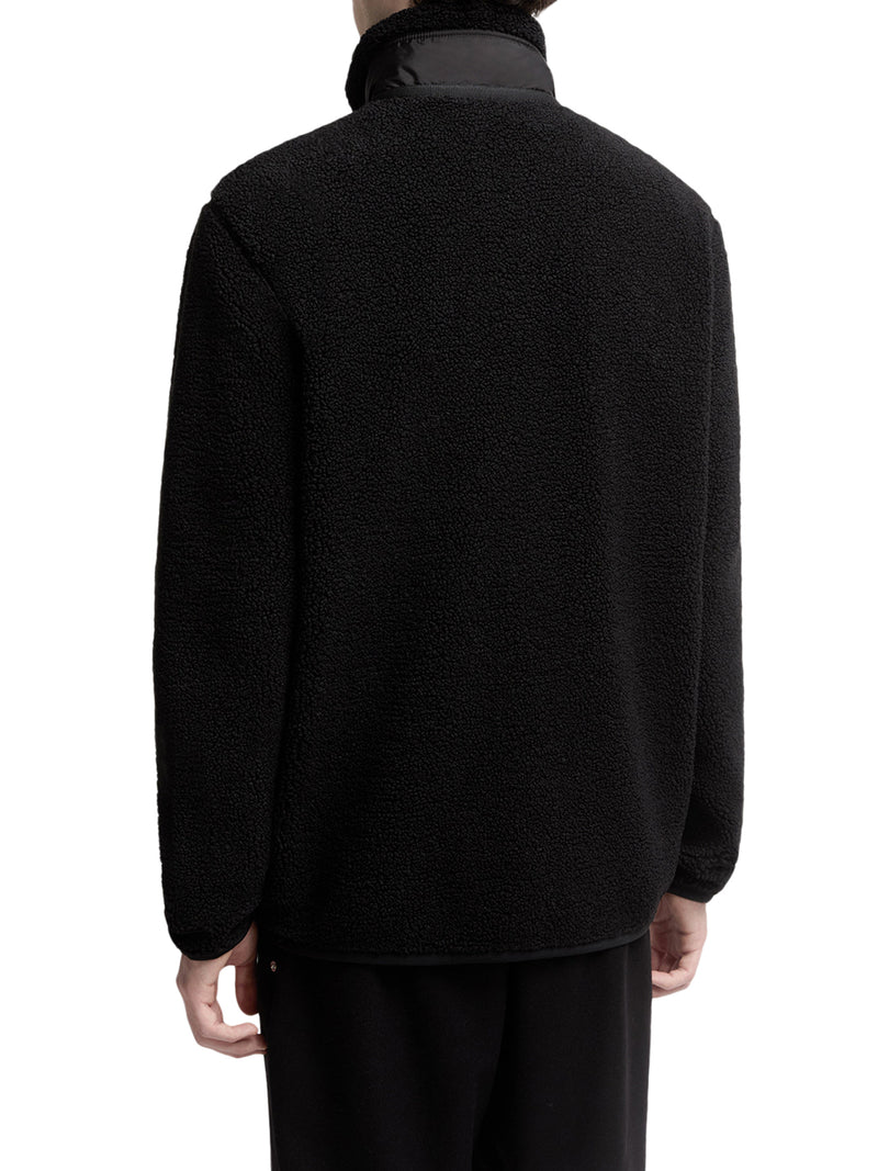 FELPA IN PILE EFFETTO TEDDY CON ZIP E TASCA