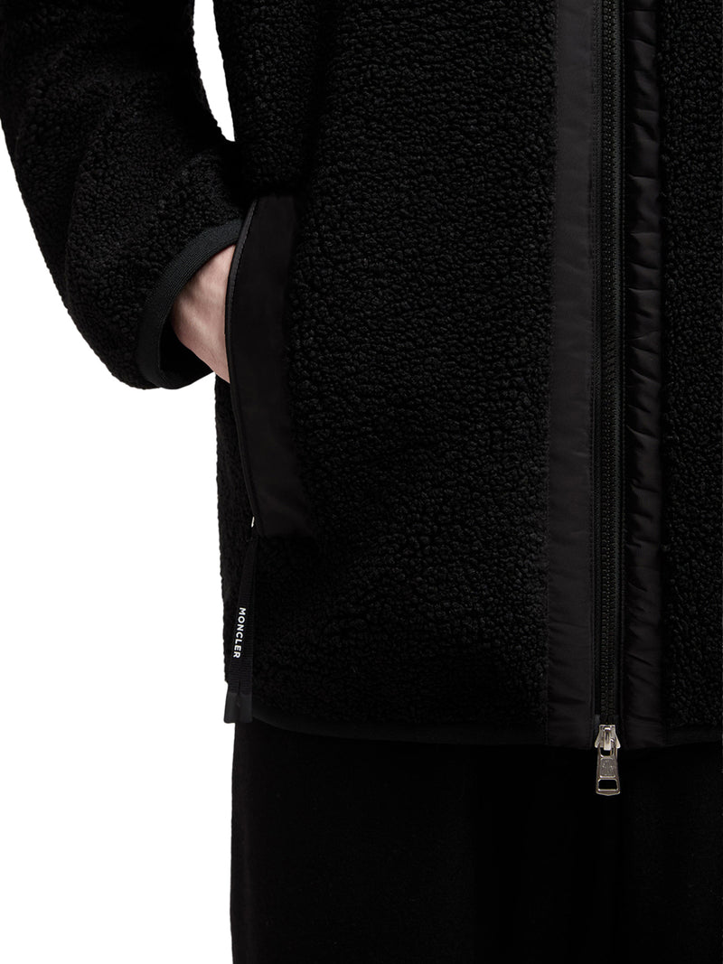 FELPA IN PILE EFFETTO TEDDY CON ZIP E TASCA