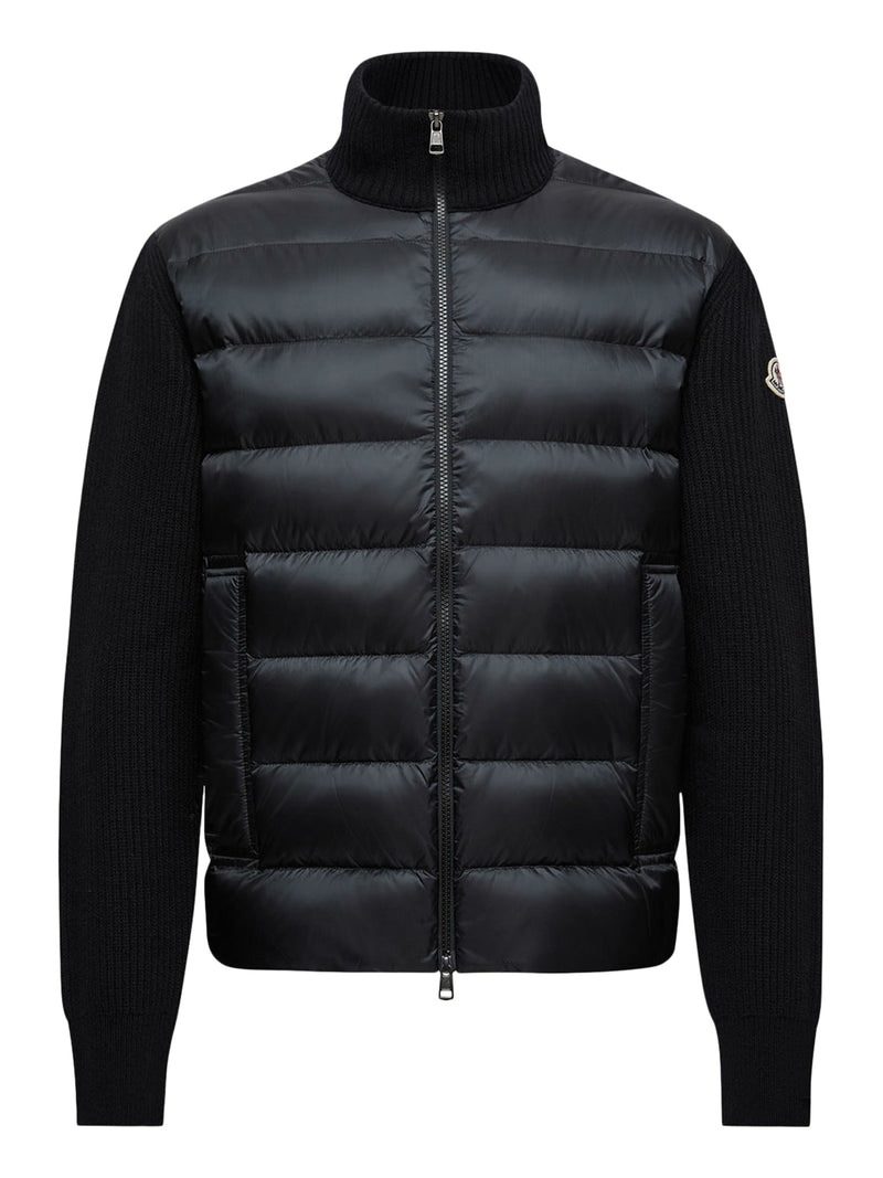 CARDIGAN IMBOTTITO IN LANA E CASHMERE CON ZIP